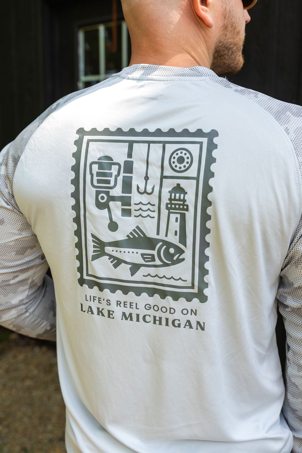T-shirt de pêche à manches longues pour homme Hooked On