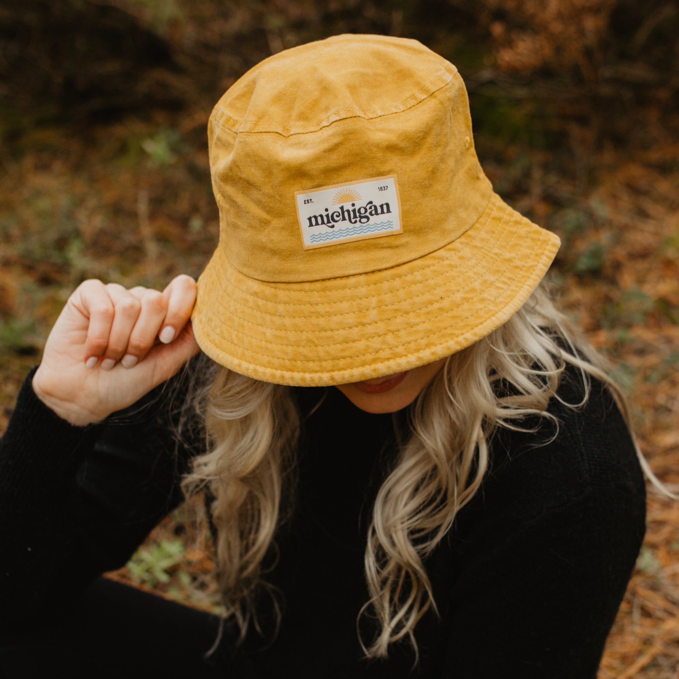 Mustard yellow best sale bucket hat