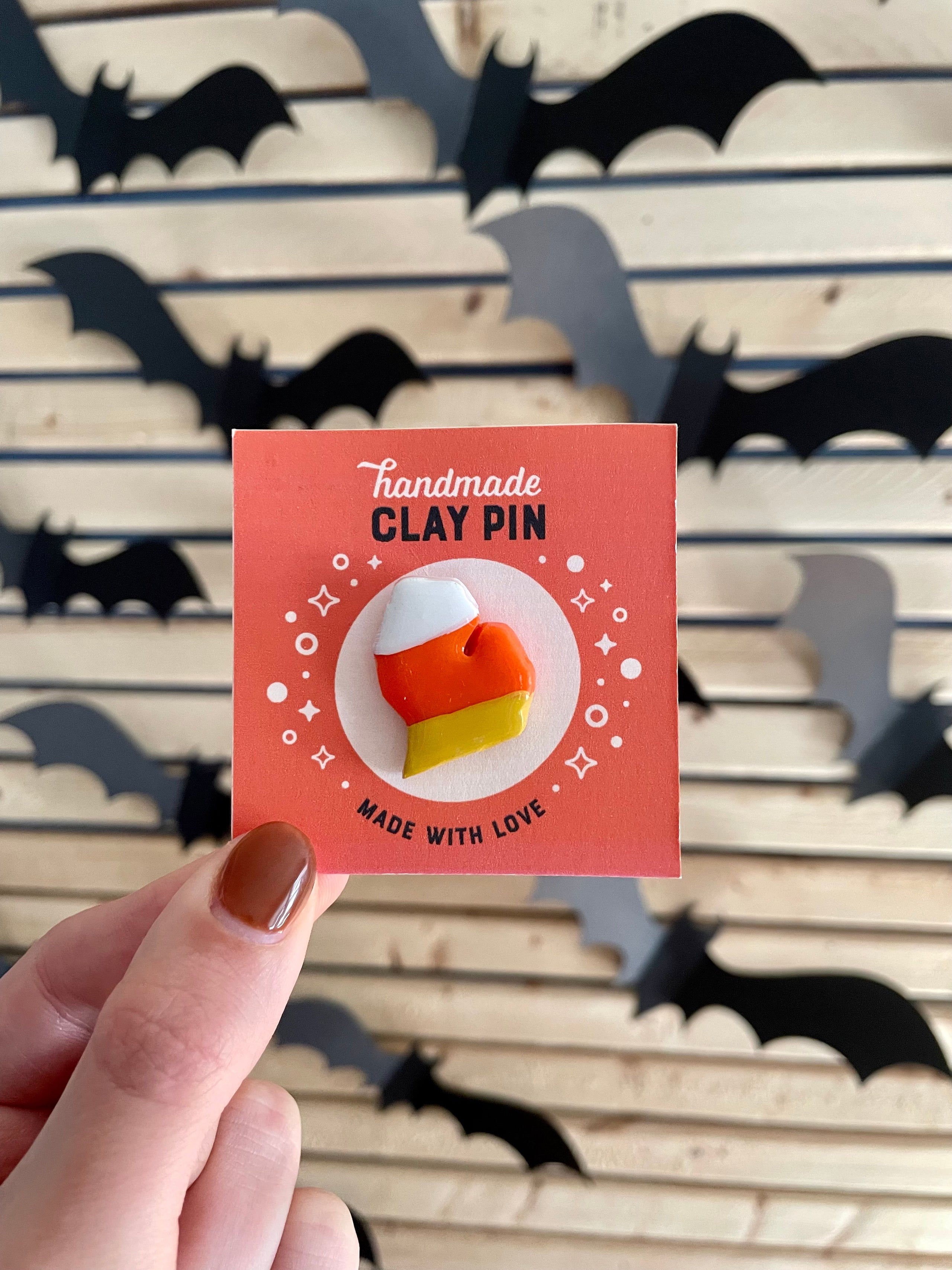 Halloween Clay Pins